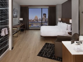 The new AC Marriott Montréal Centre-Ville, near the Quartier des spectacles, features spacious guest rooms and suites.