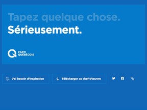 The website serieusement.fun allows visitors to create their own PQ campaign messages.