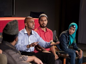 The Silk Road Institute is setting up Montreal's first Muslim theatre company to try to dispel stereotypes and foster understanding through art and culture. Their are seen rehearsing first play, about The Domestic Crusaders, by Wajahat Ali at Espace Knox in Montreal on Monday September 24, 2018.
