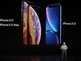 Phil Schiller, senior vice president of worldwide marketing at Apple Inc., speaks at an Apple event at the Steve Jobs Theater at Apple Park on September 12, 2018 in Cupertino, California.