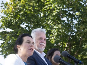 "Montreal will stay a very welcoming city," says Montreal Mayor Valérie Plante, who had a brief meeting with Liberal Leader Philippe Couillard on Monday.