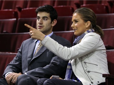 Pacioretty, with his wife Katia on Dec. 15, 2011, in the Bell Centre following a game against the Philadelphia Flyers, was off the ice for a year.