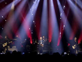 Paul McCartney and his band in their Freshen Up Tour at the Bell Centre in Montreal on Thursday, Sept. 20, 2018.