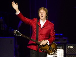 Paul McCartney at the first of his two Bell Centre shows in 2011: after more than two decades away from Montreal, he performed here three times in under a year.