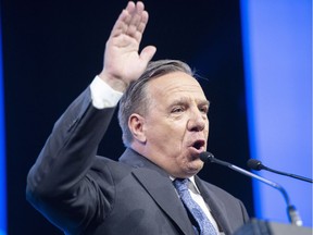 CAQ leader Francois Legault speaks at the Congress of the Federation of Quebec Municipalities Thursday, September 20, 2018 in Montreal.