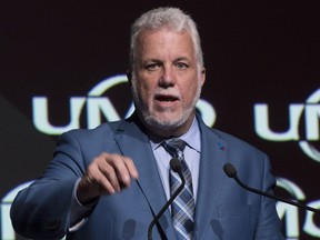 Quebec Liberal Leader Philippe Couillard says he will read more English articles, watch TV in English and listen to English radio to help prepare for Monday's English debate.