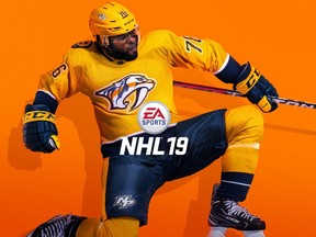 Former Canadiens defenceman P.K. Subban is on the cover of NHL 19 in his Nashville Predators uniform and is ranked No. 39 with an 88 rating.