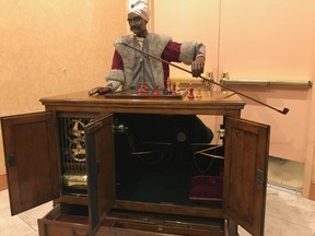 A recreation of The Turk by famed illusion builder Johnny Gaughan was on display the Genii Magic Convention in Orlando in October 2017.