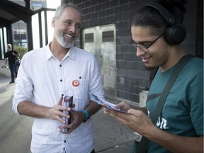 Québec solidaire's Vincent Marissal, left, defeated Parti Québécois Leader Jean-François Lisée in Rosemont riding.