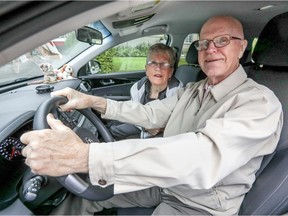 Alphons Evers with wife Dinny van Beest outside their home in the Pierrefonds. Evers is the recipient of the Governor General's Caring Canadian Award for his volunteer work with NOVA West Island, which includes driving cancer patients to appointments.