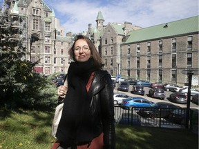 The writing of Madame Victoria made Catherine Leroux think of "how women were, and are, erased, in so many ways," says the author, pictured at the old Royal Victoria Hospital.