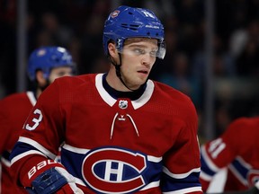 Montreal Canadiens left-wing Max Domi during NHL action against the Detroit Red Wings in Montreal on Oct. 15, 2018.