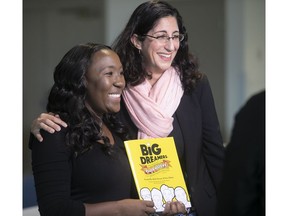 Akilah Newton (left), who co-authored a book with Tami Gabay, is one of 12 women celebrated in the 2019 Black History Month calendar.