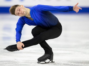 Brendan Kerry of Australia skates his short program at the 2018 Skate Canada International ISU Grand Prix event in Laval, Quebec, October 26, 2018.
