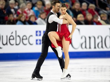 Robynne Tweedale and Joseph Buckland of Great Britain perform their rhythm dance at the 2018 Skate Canada International ISU Grand Prix event in Laval, Quebec, October 26, 2018.
