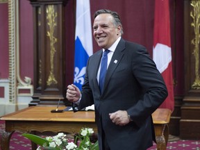 Quebec premier-designate Francois Legault was sworn in as member of the National Assembly Oct. 16, 2018.
