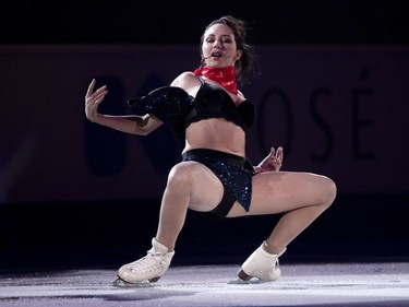 Women's gold medalist Elizaveta Tuktamysheva of Russia perform in the closing gala at Skate Canada International in Laval on Sunday, Oct. 28, 2018.