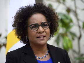 Michaelle Jean, Secretary General of the Organisation Internationale de la Francophonie, is shown at OIF Headquarters in Paris, France on Monday, April 16, 2018.