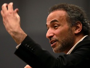Tariq Ramadan delivers the lecture "Muslims in the West: Beyond Integration" in Montreal Friday, April 16, 2010.