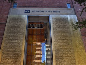 The entrance to the Museum of the Bible in Washington, D.C.