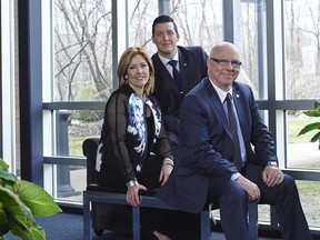 Complexes funéraires Yves Légaré has been a family-owned business for four generations. From left: vice president Diane Laberge, senior director of operations Eric Laberge, and president Yves Légaré.