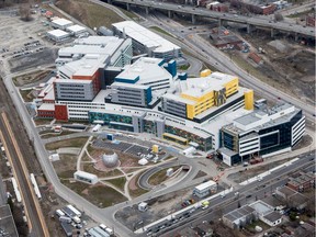 The MUHC Glen Site hospital on the day it opened, April 26, 2015.