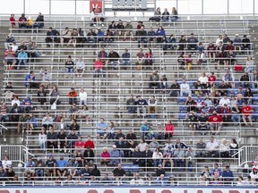 There were many empty seats at the Montreal Alouettes Canadian Football League game against the Ottawa Redblacks at McGill's Percival Molson Stadium in Montreal on July 6, 2018.