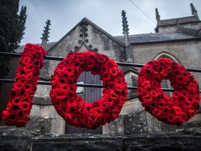 A memorial in High Littleton, United Kingdom, commemorates the centenary of the First World War.