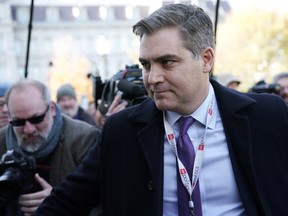 CNN chief White House correspondent Jim Acosta returns to the White House after Federal judge Timothy J. Kelly ordered the White House to reinstate his press pass November 16, 2018 in Washington, DC.