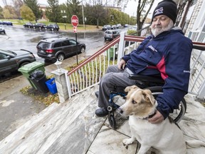 Brent Dicks uses a wheelchair and depends on Montreal's adapted transport service to get to his thrice-weekly dialysis treatments at the Jewish General. While Dicks can get down his front stairs on his own, he can't bring down his wheelchair and it is not always brought down for him by some adapted transport employees.