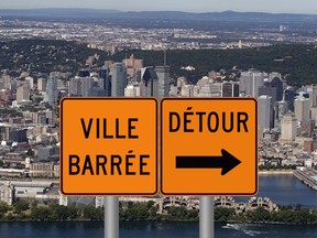 Montreal is closed for renovation. Come back next year. Photo by Allen McInnis, illustration by Steve Faguy