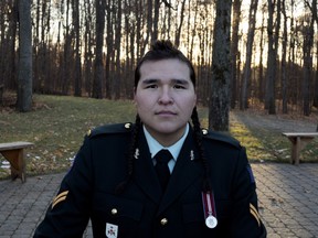 "We're turning to the past to create a better military for the future," said Cpl. Napiohkitopii Zachariah White Elk, who will participate in Carcajou, which combines Canadian Armed Forces military training with First Nations cultural practices.