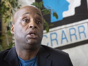 "It was racial profiling at the highest level and I don't deserve that," said Michael Bryan of being detained by Bay security guards in Montreal.