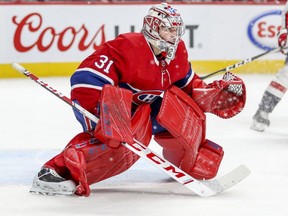 Canadiens' Carey Price will get the start Saturday night, Nov. 24, 2018, at the Bell Centre against the Boston Bruins.