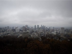 Low, gloomy clouds hang over Montreal.
