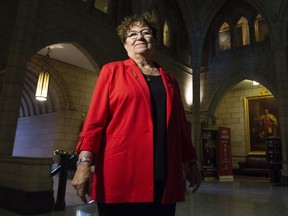 Senator Yvonne Boyer poses for a photo in the foyer of the Senate on Parliament Hill in Ottawa, on Oct. 23, 2018.