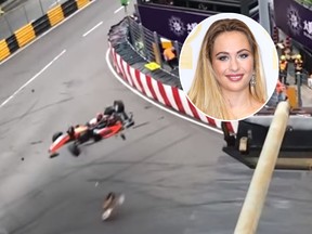 Teen driver Sophia Floersch suffered a spinal fracture after an airborne crash in the Formula 3 Macau Grand Prix on Sunday, Nov. 18, 2018.