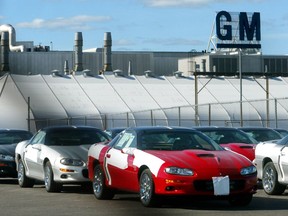 A red t-top camaro was the last car to roll off the assembly line at the Boisbriand GM plant in 2002.