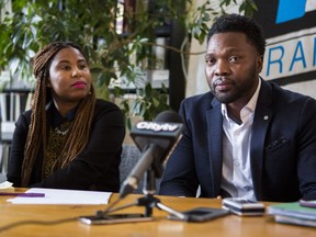 Daniel Louis, with girlfriend Gertrude Dubois, has filed a complaint with the Quebec Human Rights Commission as well as Quebec's police ethics commissioner and has enlisted the help of the Centre for Research Action on Race Relations.