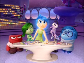 Anger, Disgust, Fear and Sadness flank Joy in the Disney-Pixar film Inside Out. Kathryn Peterson says she teaches students to identify the source of someone’s unpleasant demeanour.