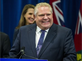 Ontario Premier Doug Ford addresses media regarding Ontario's Plan for the People during a presser at 900 Bay St. in Toronto, Ont. on Tuesday November 20, 2018. Ernest Doroszuk/Toronto Sun/Postmedia