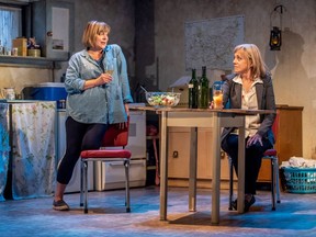 Hazel (Laurie Paton, left) and Rose (Fiona Reid) talk about old times as an uncertain future beckons in The Children, at Centaur Theatre.