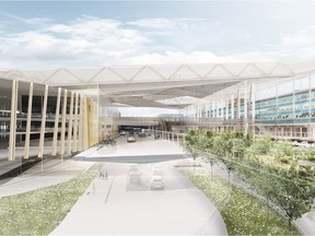 Illustration of REM station coming to Trudeau airport in Dorval.