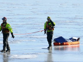 A man's body was retrieved from Lac St-Louis by firefighters at about 1:30 p.m. on Tuesday, Dec. 25. There were no signs of violence or foul play.