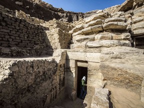 The tomb was discovered 30 kilometres south of the Egyptian capital Cairo.