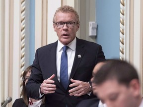 Jean Boulet responds to the Opposition during question period Tuesday, Dec. 4, 2018 at the legislature in Quebec City.