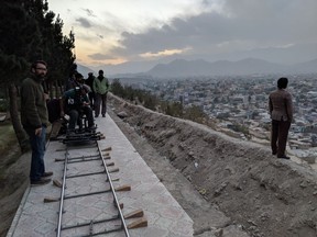 "It's always more complicated than you think," Ariel Nasr, here in Kabul, says of the archive of Afghan films he viewed. "Ideological divisions don't tell the whole story."