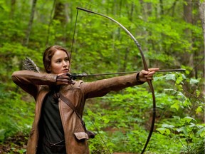 Jennifer Lawrence stars as Katniss Everdeen in The Hunger Games. In "the real-life Hunger Games that is also known as Quebec's education system," Marsha-Lynne Murdock writes, "both teachers and students serve as tributes — tributes from District 12, that is!"