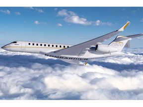 The Bombardier Global 7500 ultra long-range business jet.