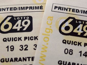 File photo of Lotto 6/49 tickets.